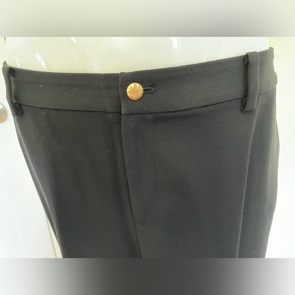 Ralph Lauren black 100% wool dress pants front zipper side pockets US 14 - Picture 6 of 15
